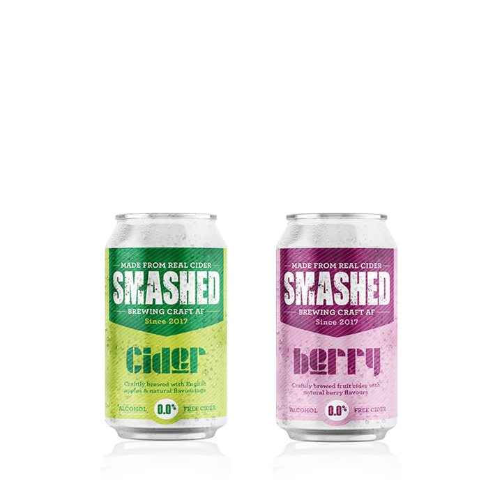Award Winning Smashed Drinks Craft Apple Cider 0.0% AF Bottle 330ml x 12