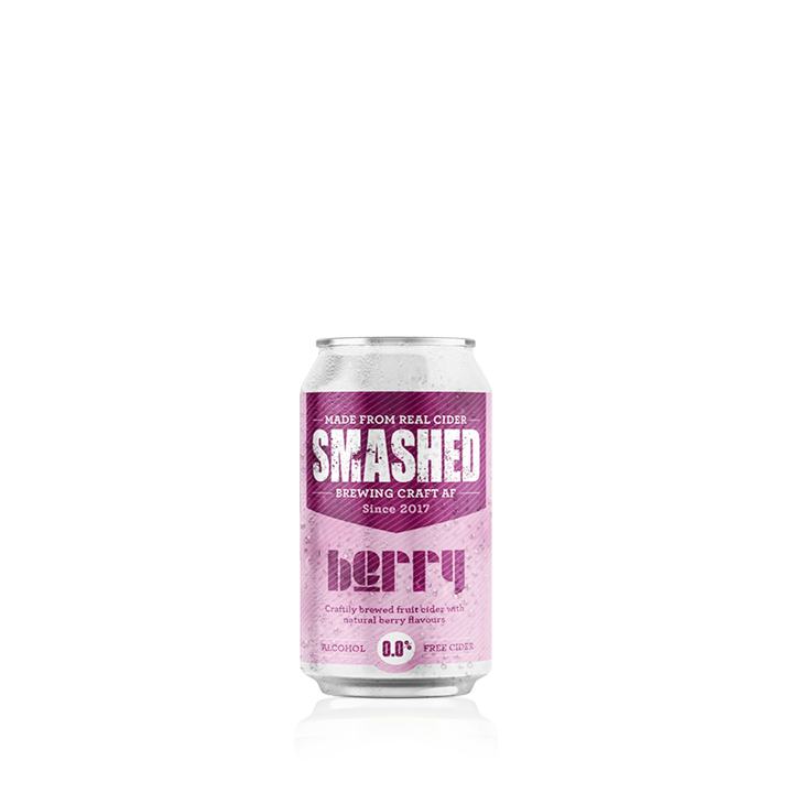 Award Winning Smashed Craft Berry Cider 0.0% AF  Bottle 330ml x 12