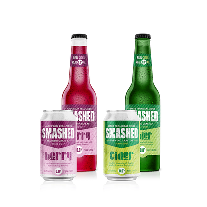 Award Winning Smashed Craft Berry Cider 0.0% AF  Bottle 330ml x 12