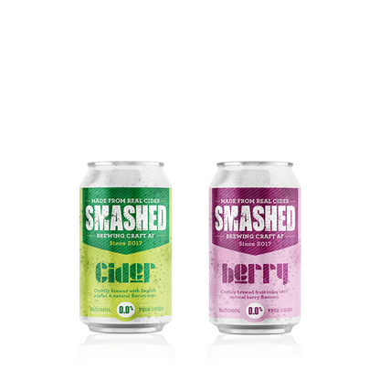 Award Winning Smashed Craft Berry Cider 0.0% AF  Bottle 330ml x 12