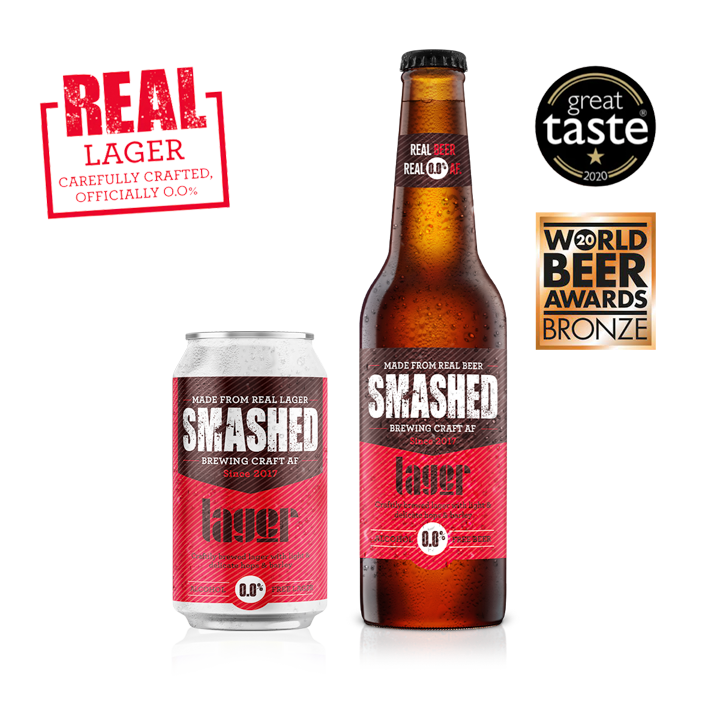 Winning Smashed Drinks Craft Lager 0.0% AF Can 330ml x 24