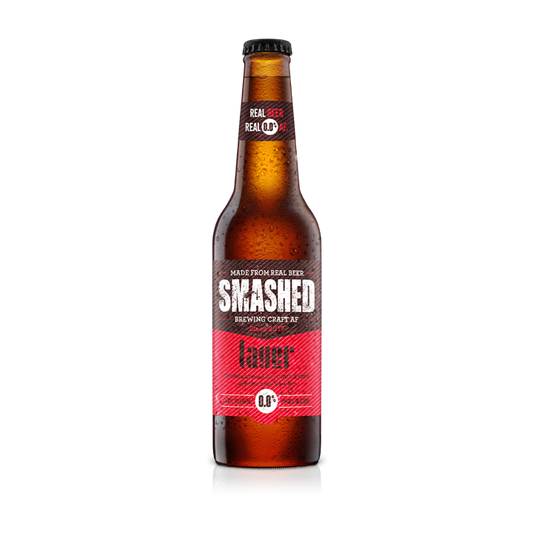 Award Winning Smashed Drinks Craft Lager 0.0% AF Bottle 330ml x 12