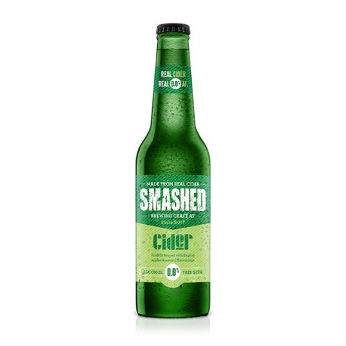 Award Winning Smashed Drinks Craft Apple Cider 0.0% AF Bottle 330ml x 12