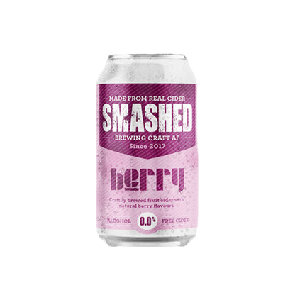 Award Winning Smashed Craft Berry Cider 0.0% AF Can 330ml x 24