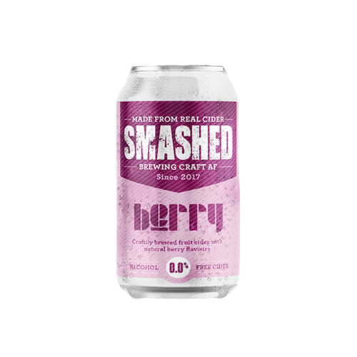 Award Winning Smashed Craft Berry Cider 0.0% AF Can 330ml x 24